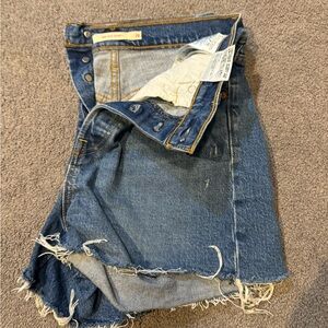 Levi's High Waist Denim Shorts - Blue